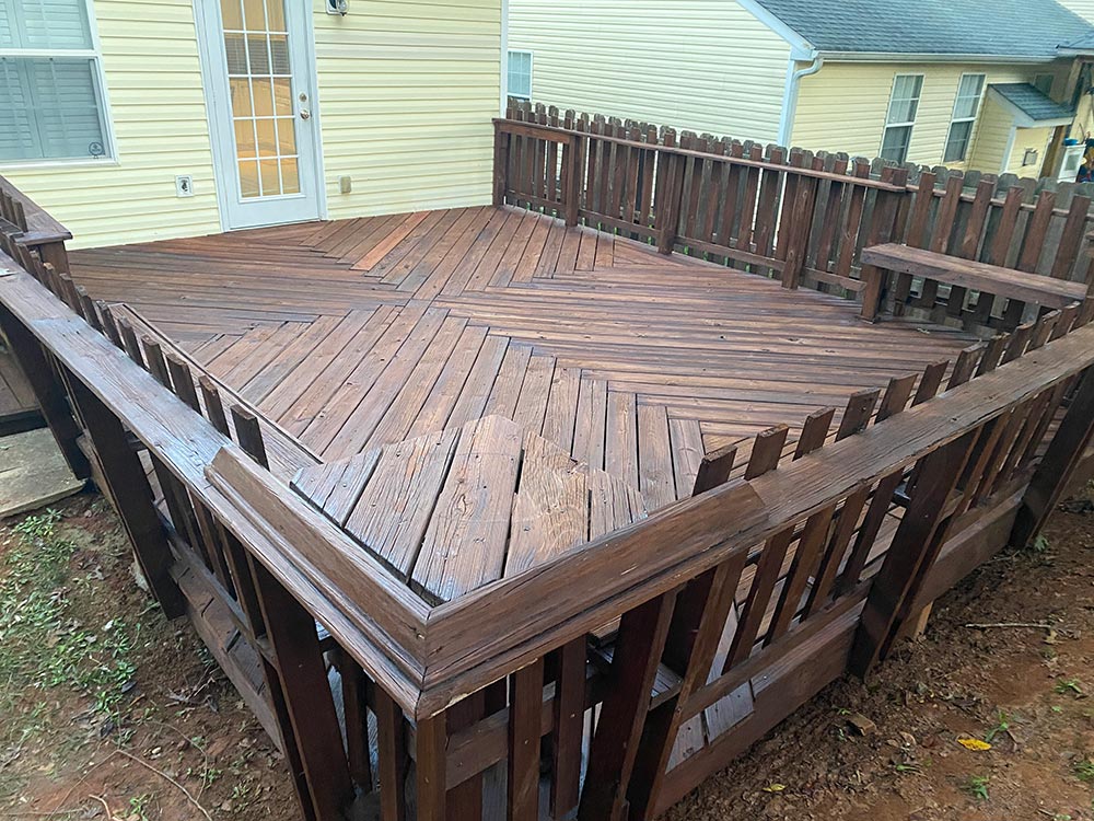 Deck staining in clover sc